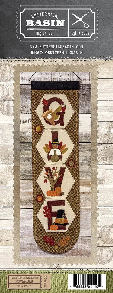 Hexi Door Greeter - November - Linda's Electric Quilters