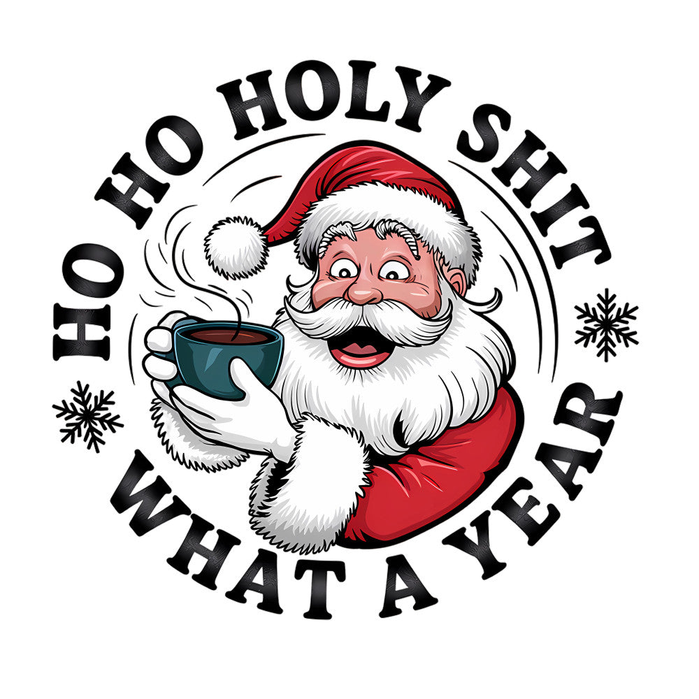 Ho Ho Holy Shit Fabric Panel 1 QuiltingFabricPanels