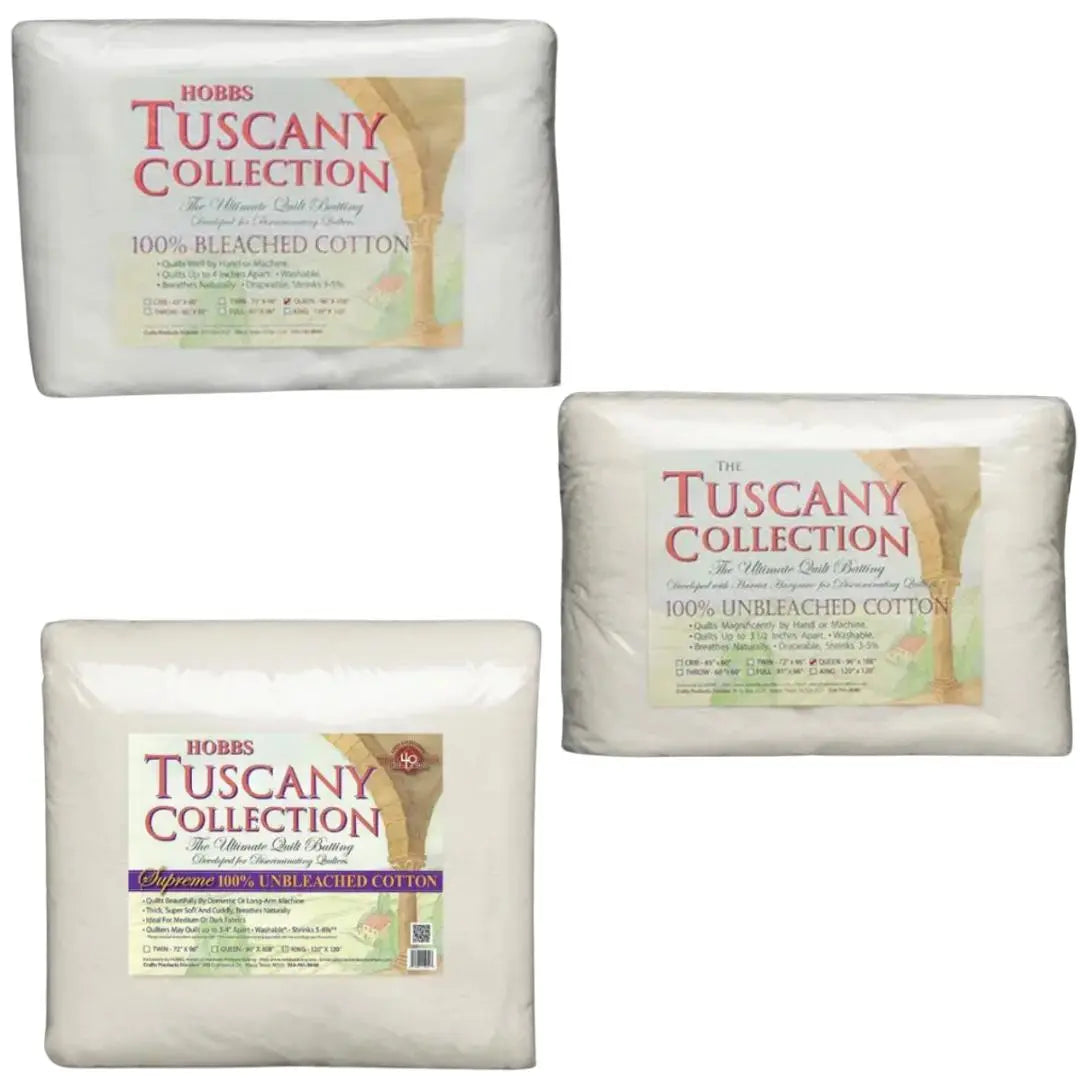 Hobbs Tuscany Cotton Batting Queen Size Bundle Set - Linda's Electric Quilters