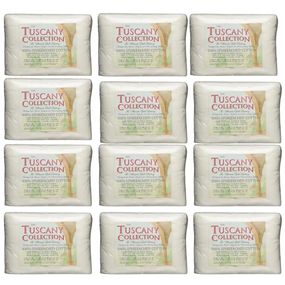 Hobbs Tuscany Cotton Queen Size Bundle of 12 - Linda's Electric Quilters