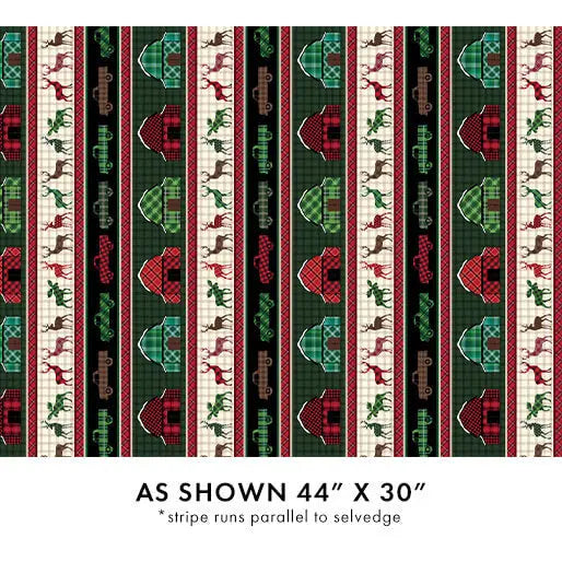 Holiday Farmhouse Plaid - Farmhouse Stripe 44" / 45" Fabric Per Yard The Fabric Company