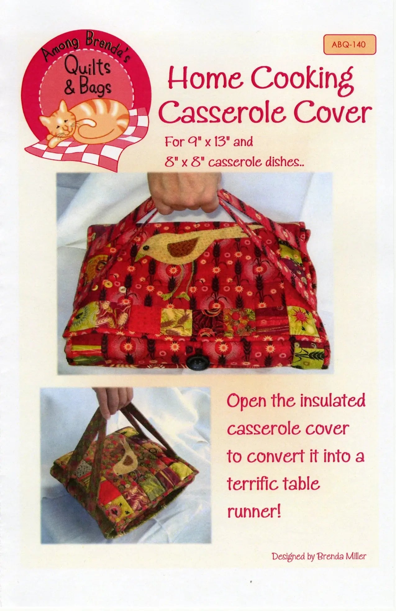 Home Cooking Casserole Cover or Table Runner - Linda's Electric Quilters