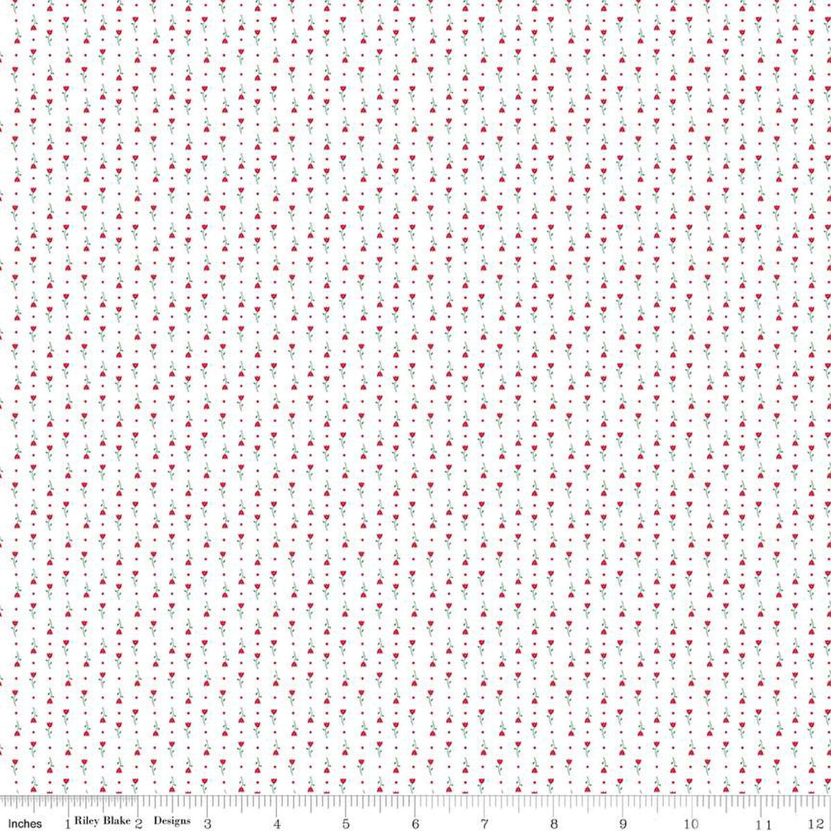 Hush Hush 5 Tiny Tulips Cotton 43"/44" Fabric Per Yard