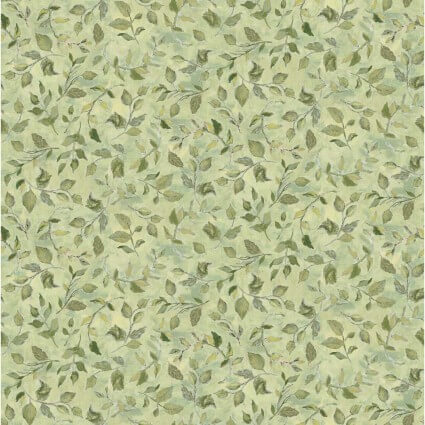 Hydrangea Reverie - Leaves - Green 44" / 45" Fabric Per Yard