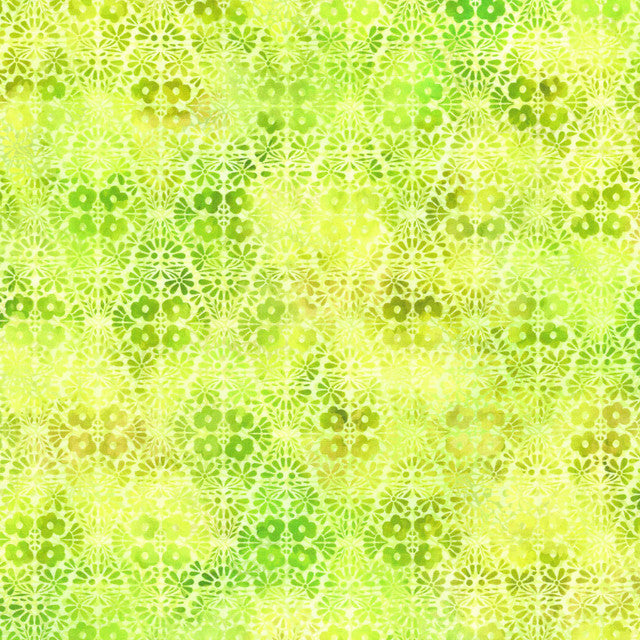 Felicity Flower Diamond Green 44"/45" Fabric per Yard