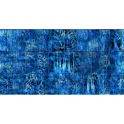 In The Beginning Fabrics Fabric Halcyon II Woodblock Blue Cotton 44"/45" Fabric Per Yard