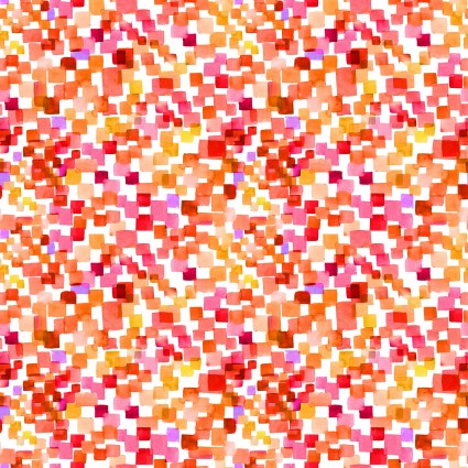 In The Beginning Fabrics Fabric Sew Spring! Squares Red Cotton 44"/45" Fabric Per Yard