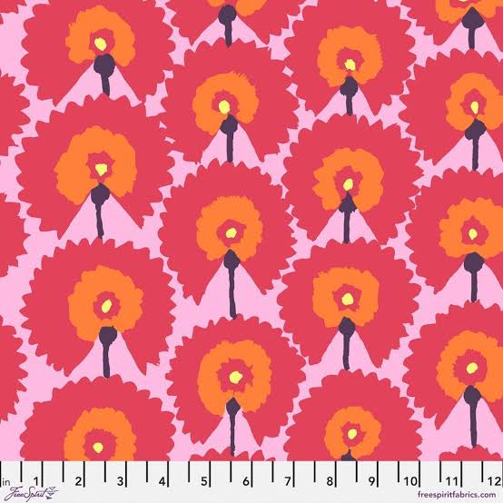 Free Spirit Kaffe Fassett Regal Fans Red quilting fabric