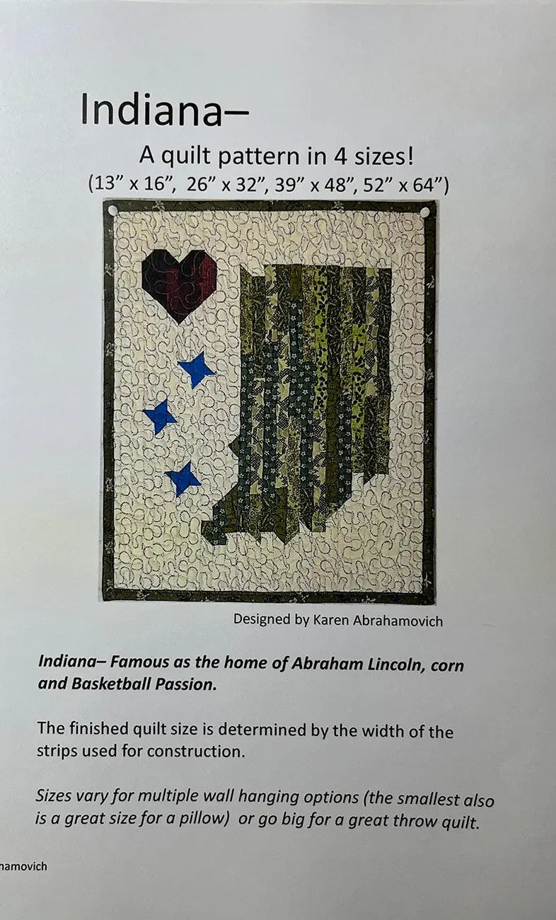 Indiana Quilt pattern - Linda's Electric Quilters