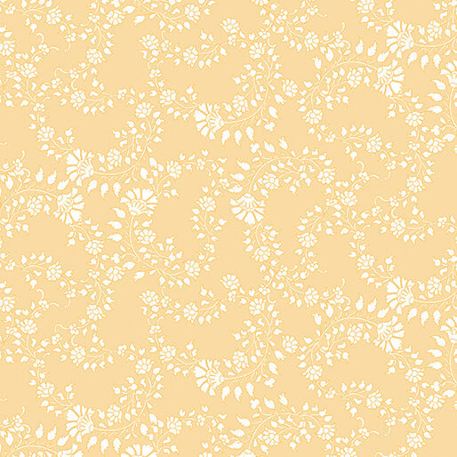 Inspired Blooms - Floral Trail - Light Gold 44" / 45" Fabric Per Yard