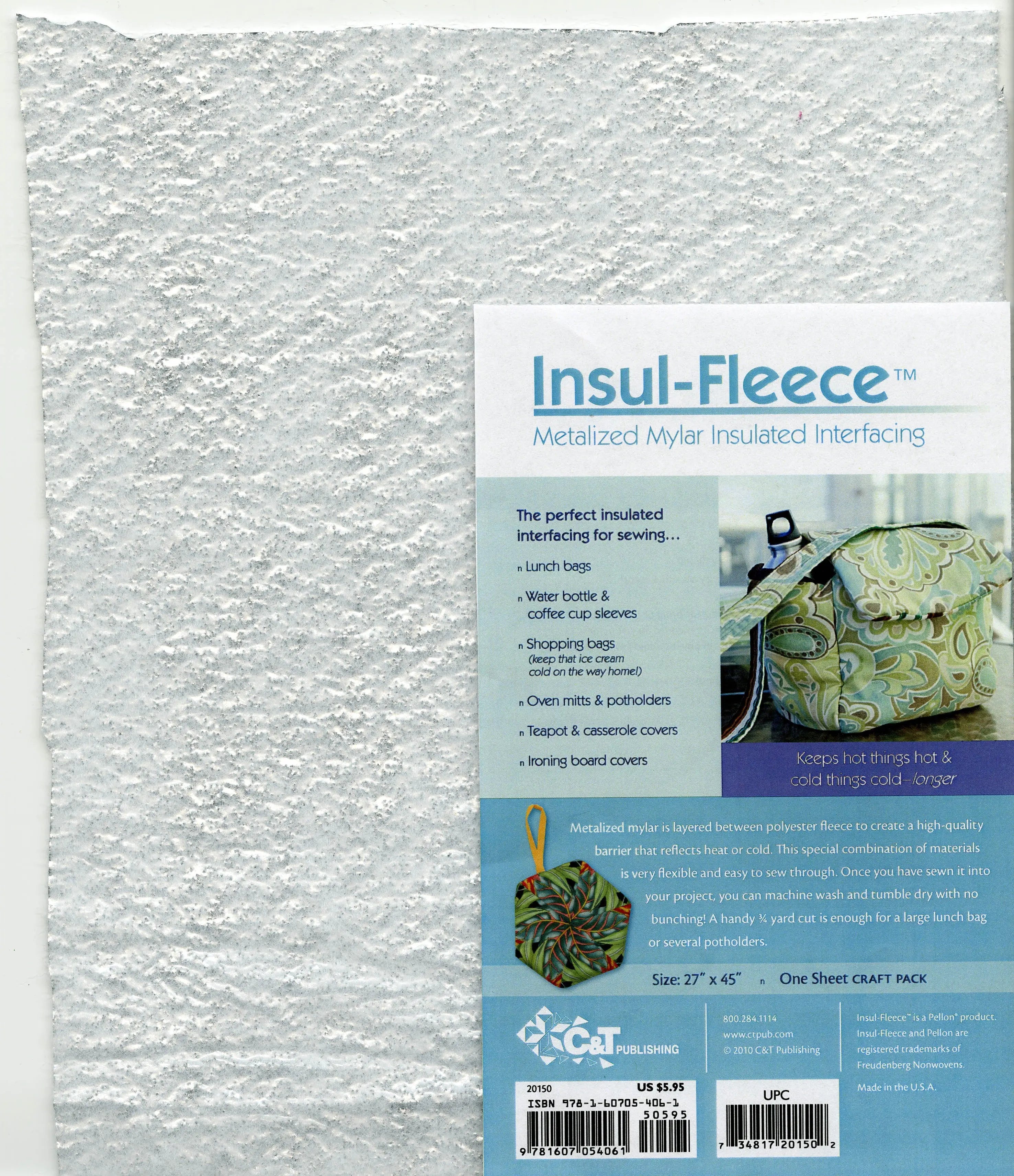 Insul-Fleece Insulated Interfacing 1 Sheet Craft Pack 27in x 45in