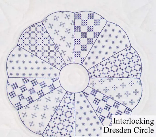 Interlocking Dresden Circle Quilt Block Set - Linda's Electric Quilters
