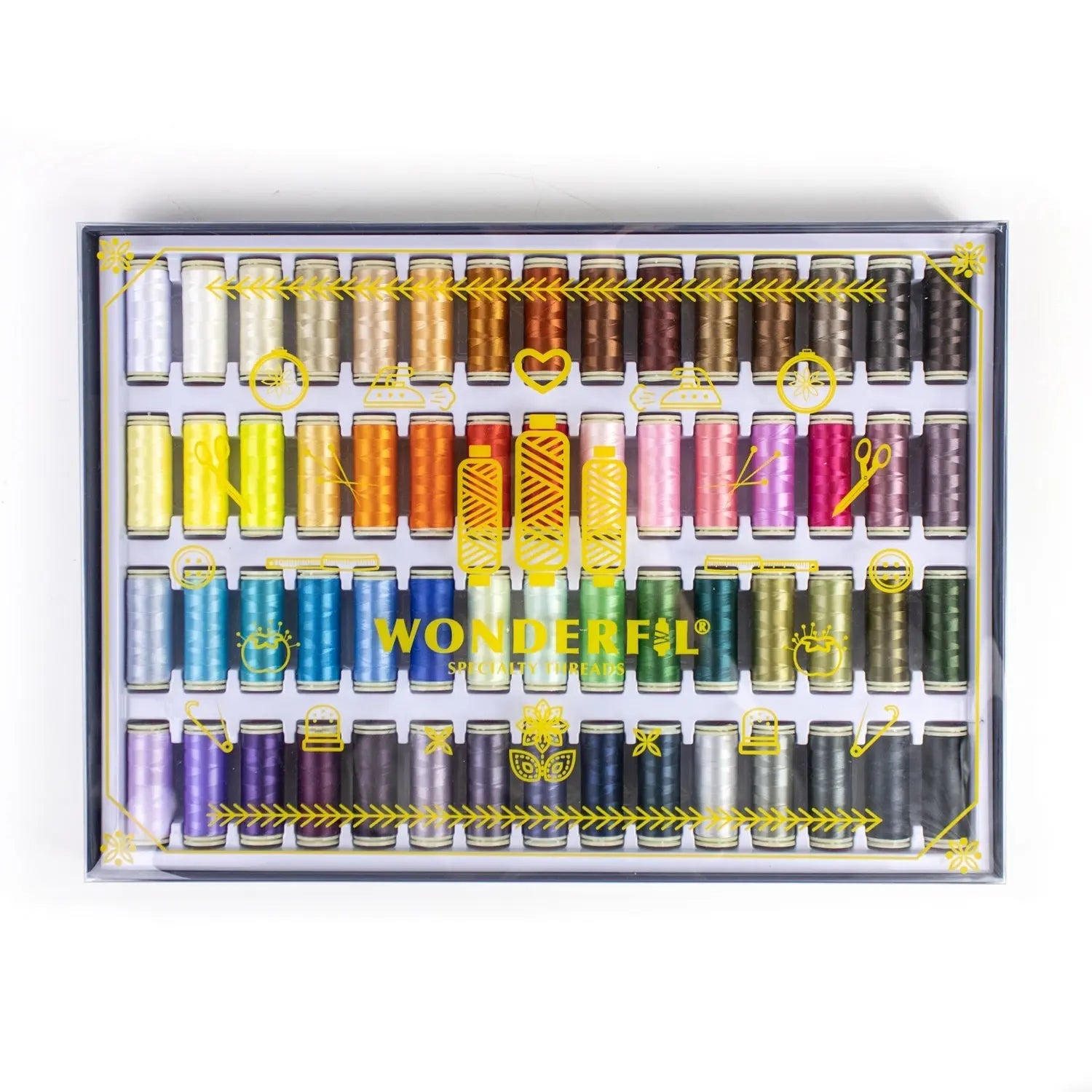 InvisaFil 100wt Cottonized Polyester Thread : Collector Set (400m) WonderFil USA