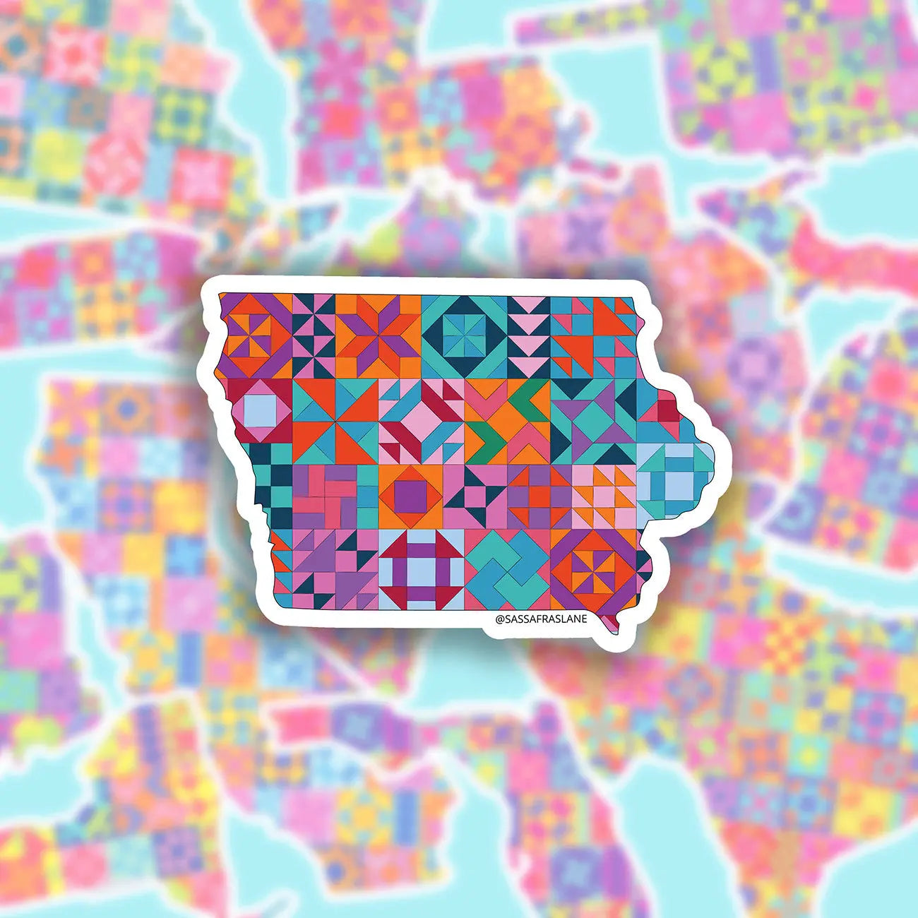 Iowa State Quilt Stickers