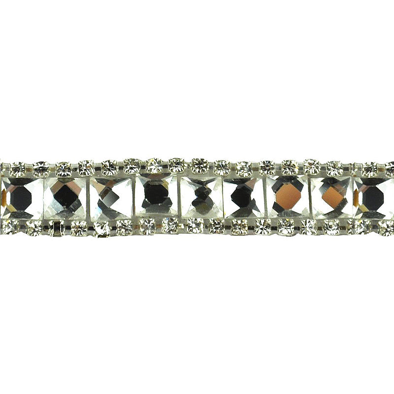 Iron-On Rhinestone Banding - 3/8" Width (5 Yard Roll) - BRSY-21-11 Silver