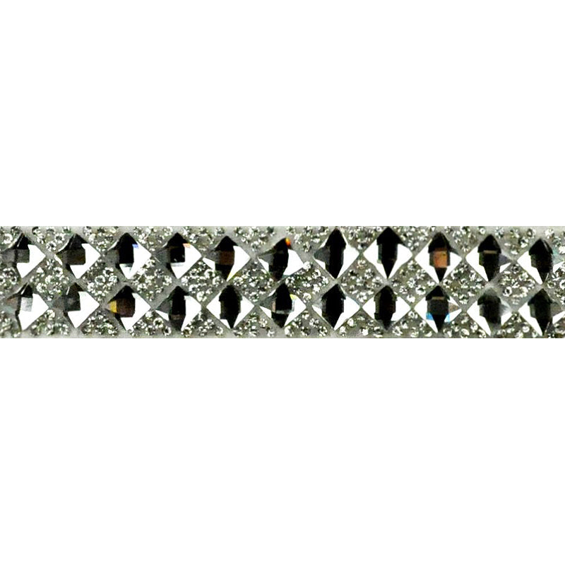 Iron-On Rhinestone Trim - 1" Width (5 Yard Roll) - BRSY-16 Silver
