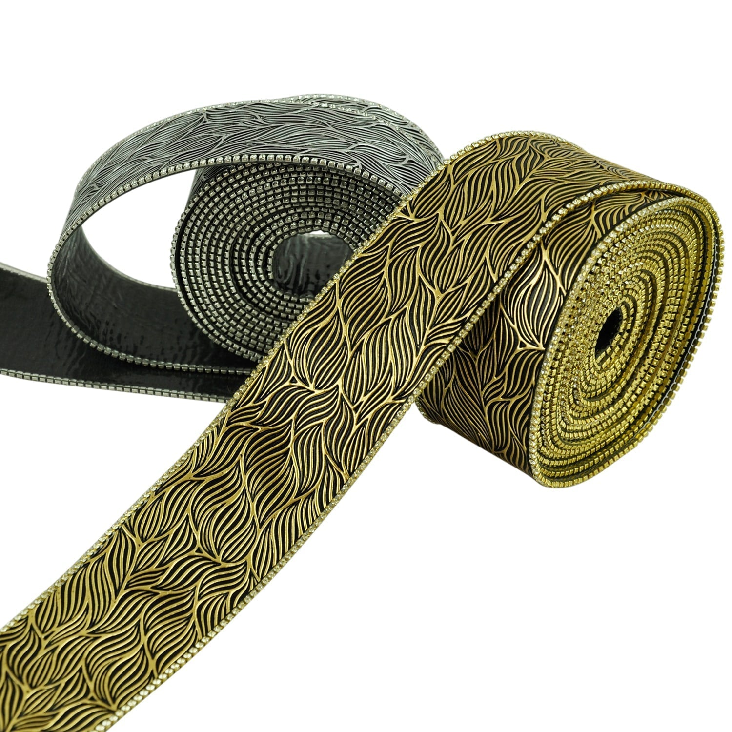 Iron-On Vinyl Rhinestone Trim - 1 7/8" Width (10 YDS)-BVR-705-11