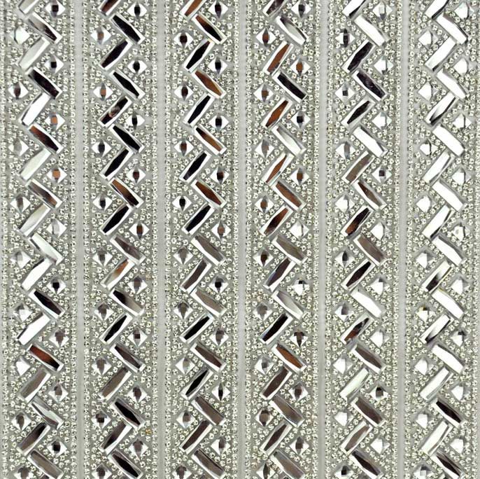 Iron-on Rhinestone Sheet - 15 3/4" x 9 1/2" - BRST-28 Silver