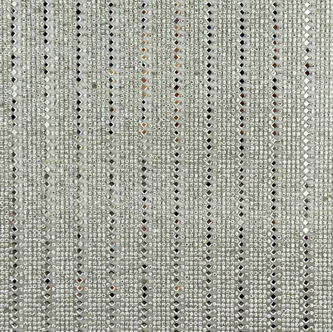Iron-on Rhinestone Sheet - 15 3/4" x 9 1/2" - BRST-29 Silver