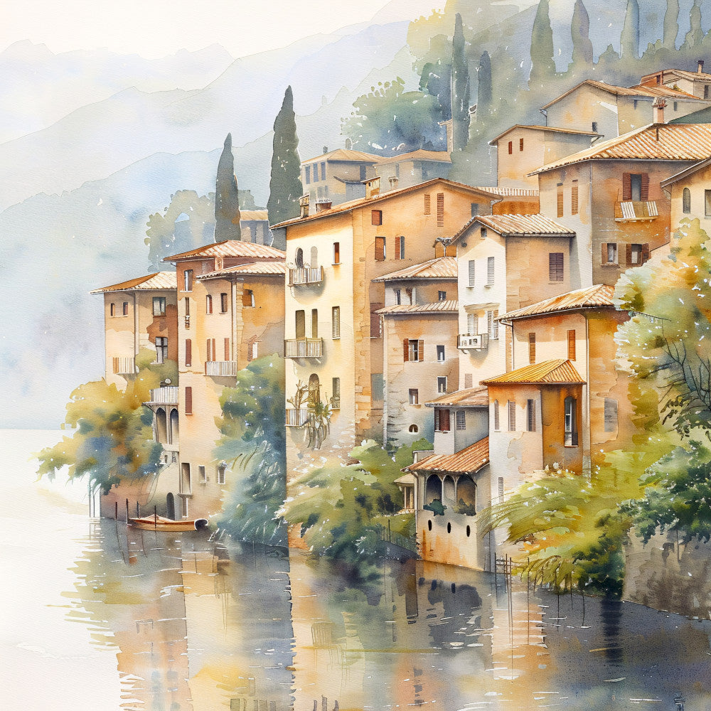 Italy Travel Art Fabric Panel 16 QuiltingFabricPanels