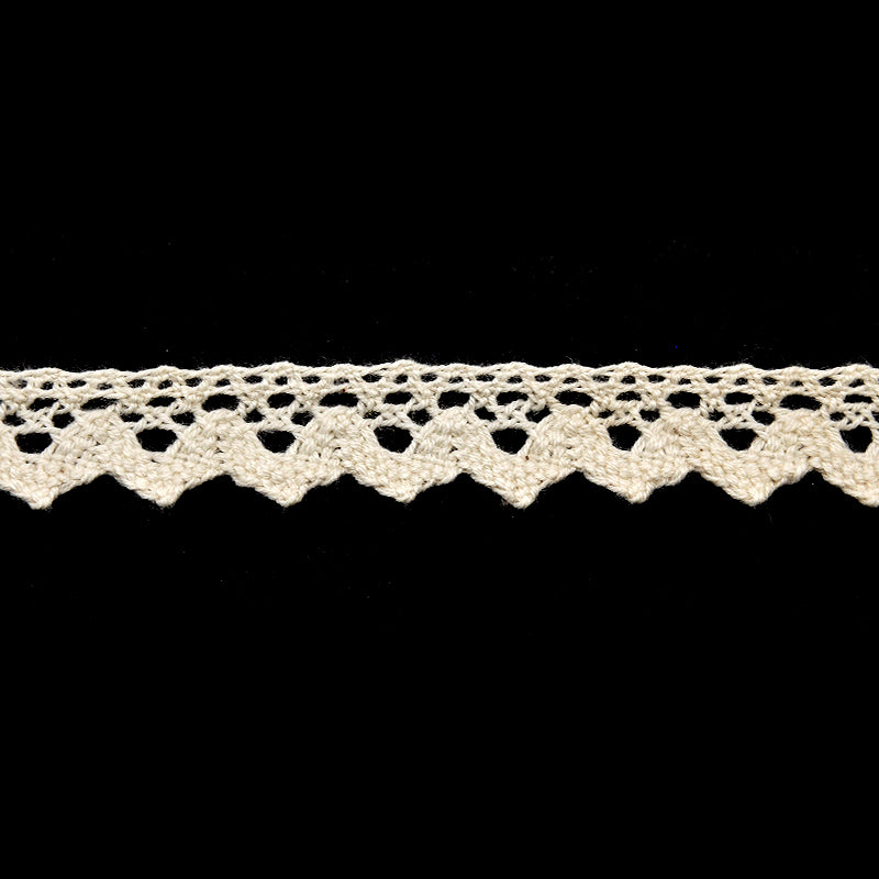 Ivory Zigzag Crochet Lace Trim, 1 3/8-inch X 5 Yards – Vintage Scalloped Lace for Sewing, Crafts & Home Décor