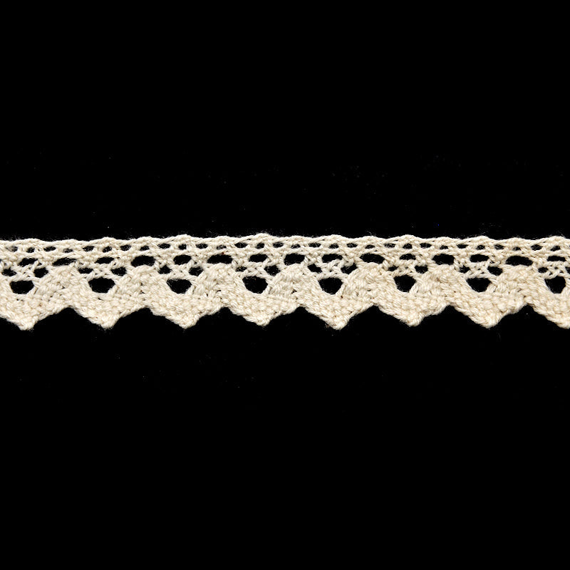 Ivory Zigzag Crochet Lace Trim, 1 3/8-inch X 5 Yards – Vintage Scalloped Lace for Sewing, Crafts & Home Décor