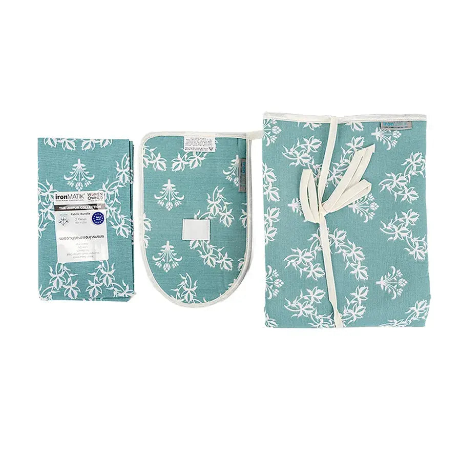Jaipur Blue Ironing Mat and Glove Bundle - Linda's Electric Quilters