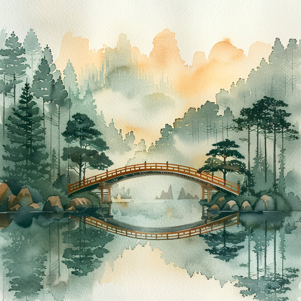 Japandi Art Nature Fabric Panel 10