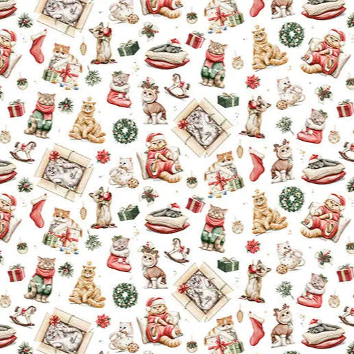 Jingle Paws Digital Cuddle Multi Fabric per yard Shannon Fabrics
