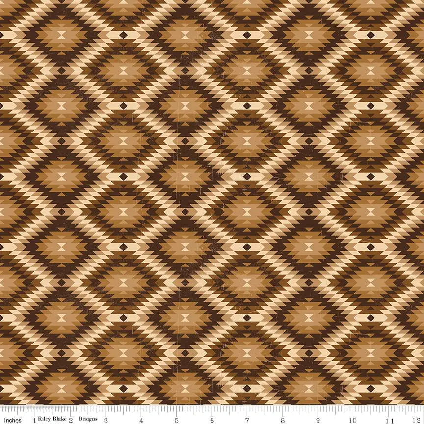 John Wayne American West Southwest Brown 43"/44" Fabric Per Yard Riley Blake Designs