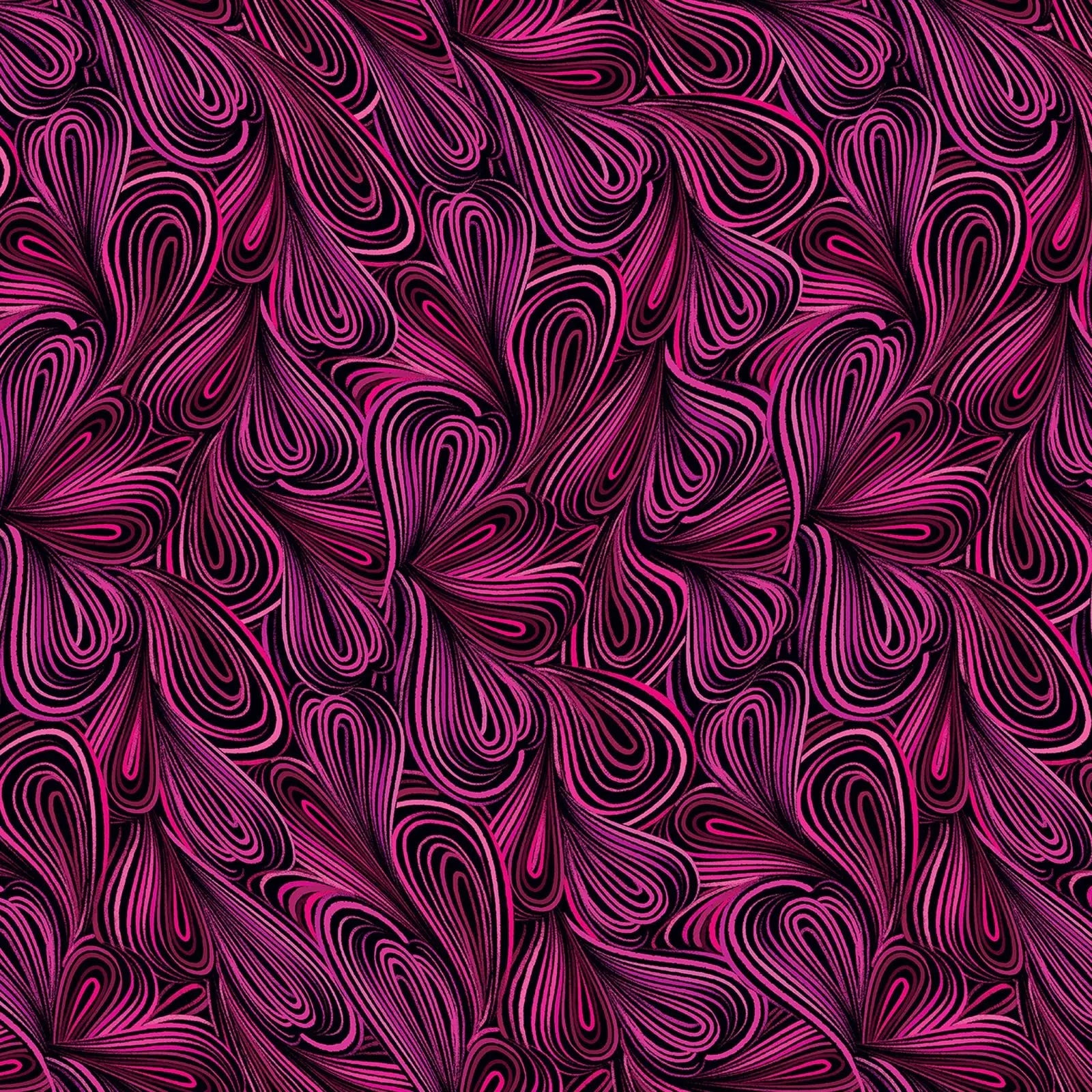 Pink modern swirl wideback fabric.