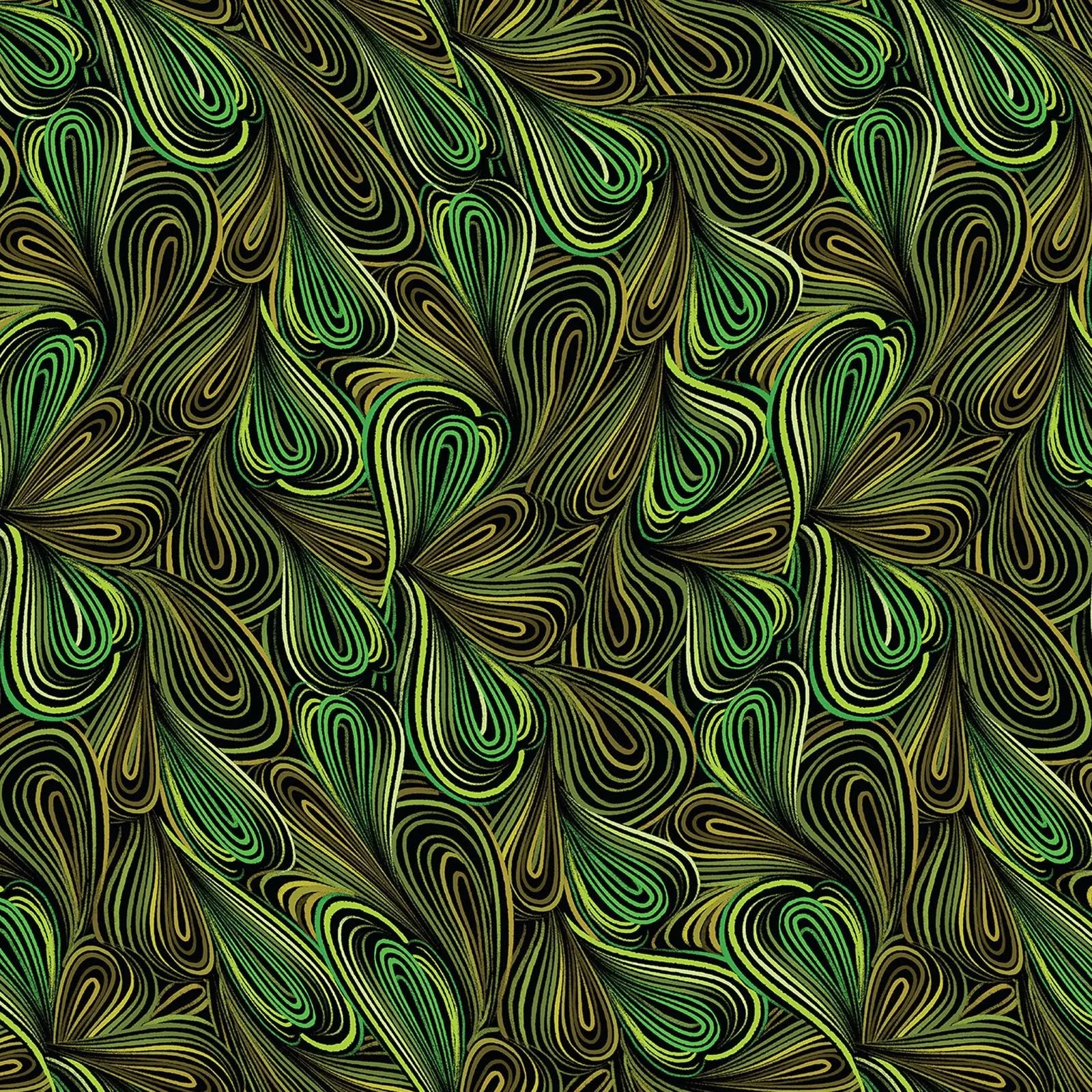 green modern swirl wideback fabric. 