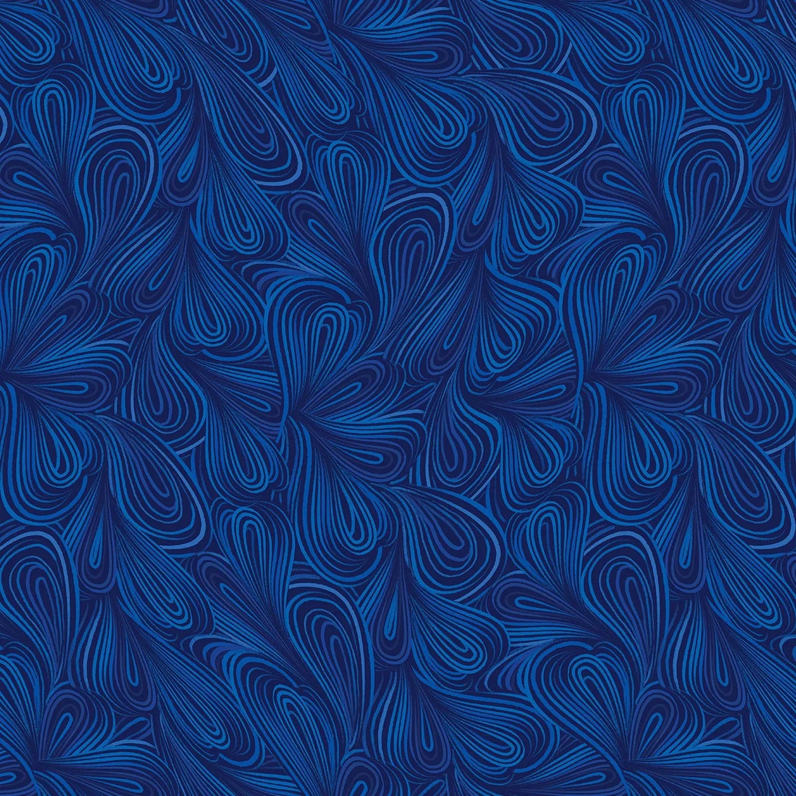 Blue modern swirl wideback fabric 