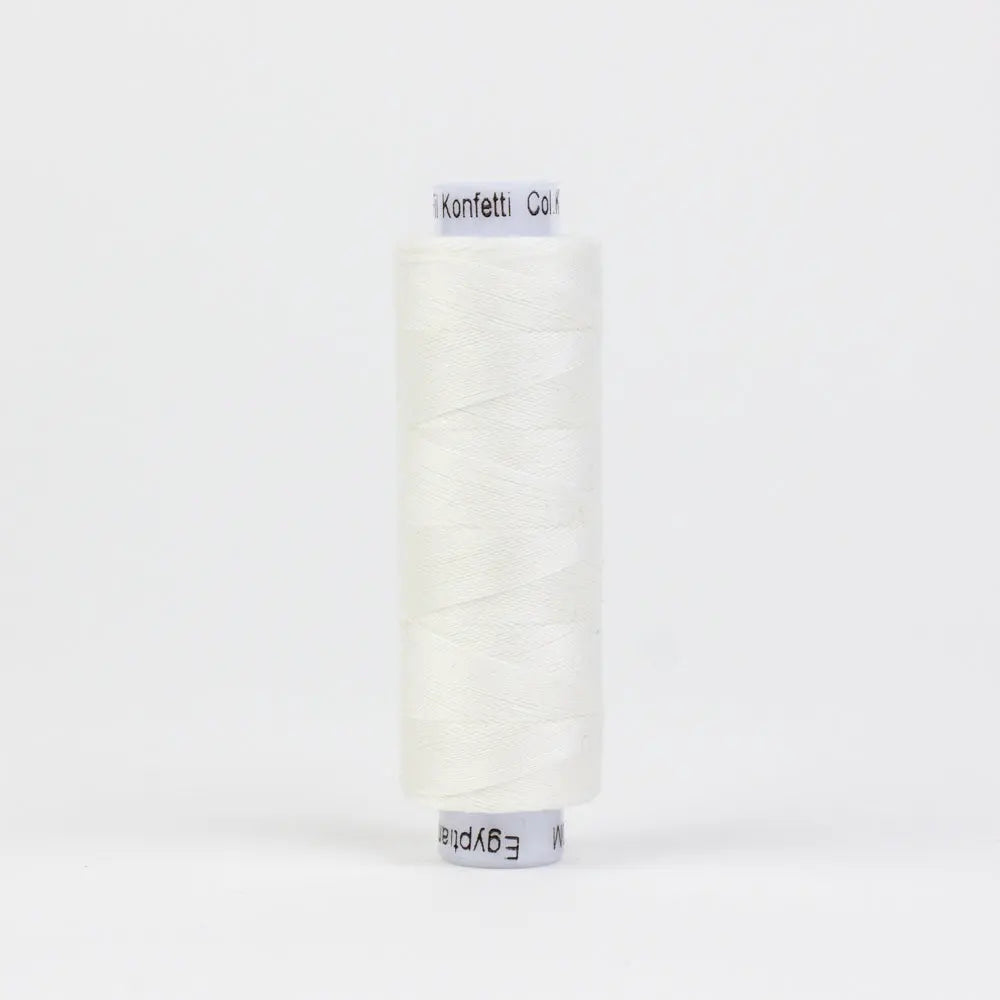 KT101 - Konfetti™ 50wt Egyptian Cotton Soft White Thread WonderFil USA