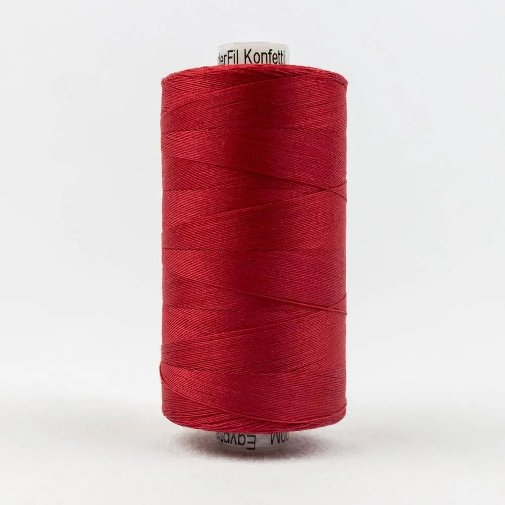 KT302 - Konfetti™ 50wt Egyptian Cotton Christmas Red Thread WonderFil USA
