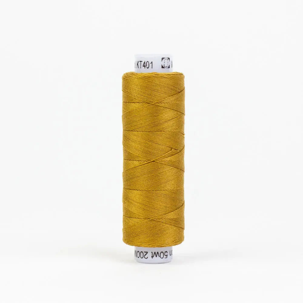 KT401 - Konfetti™ 50wt Egyptian Cotton Dark Gold Thread WonderFil USA