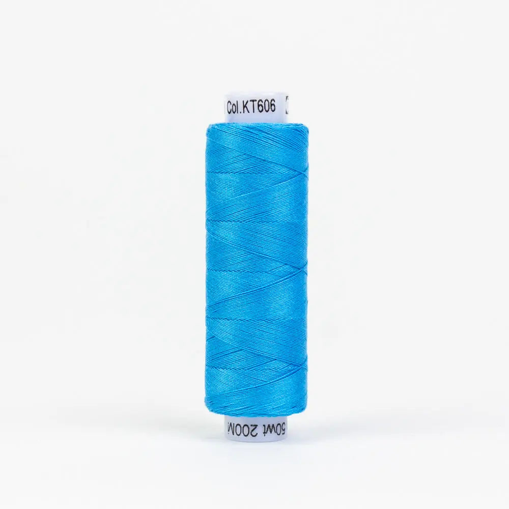 KT606 -  Konfetti™ 50wt Egyptian Cotton Peacock Blue Thread WonderFil USA