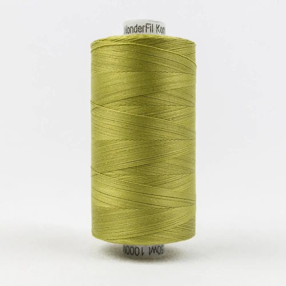 KT611 - Konfetti™ 50wt Egyptian Cotton Brass Green Thread WonderFil USA