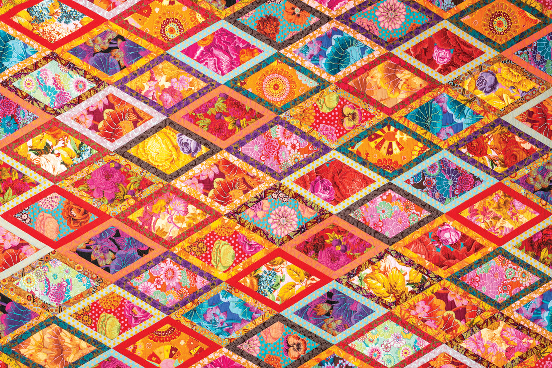 Kaffe Fassett's Diamond Quilt Jigsaw Puzzle for Adults