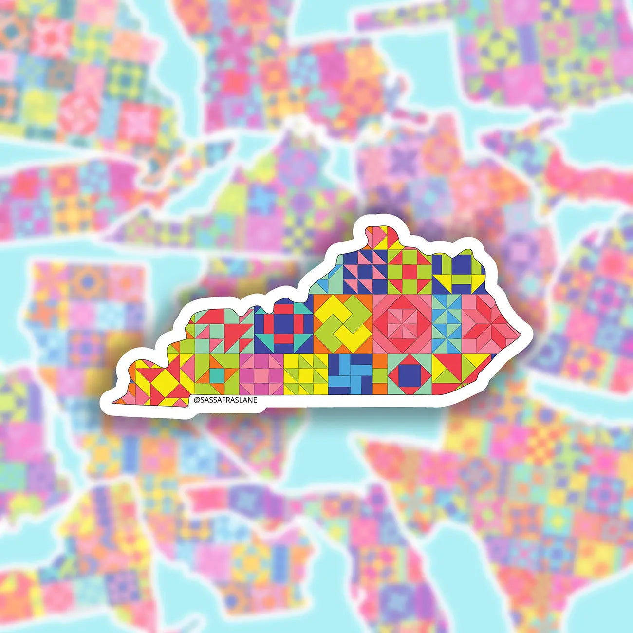 Kentucky State Quilt Stickers
