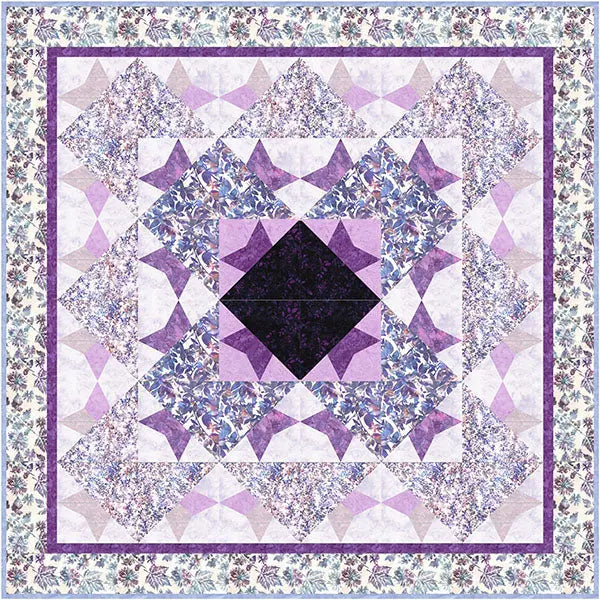 Kimberly Jahnz’s Get Pieced Quilt Pattern & Amethyst Foundation Piecing Panel Bundle Hoffman California Fabrics