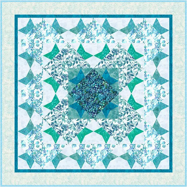 Kimberly Jahnz’s Get Pieced Quilt Pattern & Aquarius Foundation Piecing Panel Bundle Hoffman California Fabrics