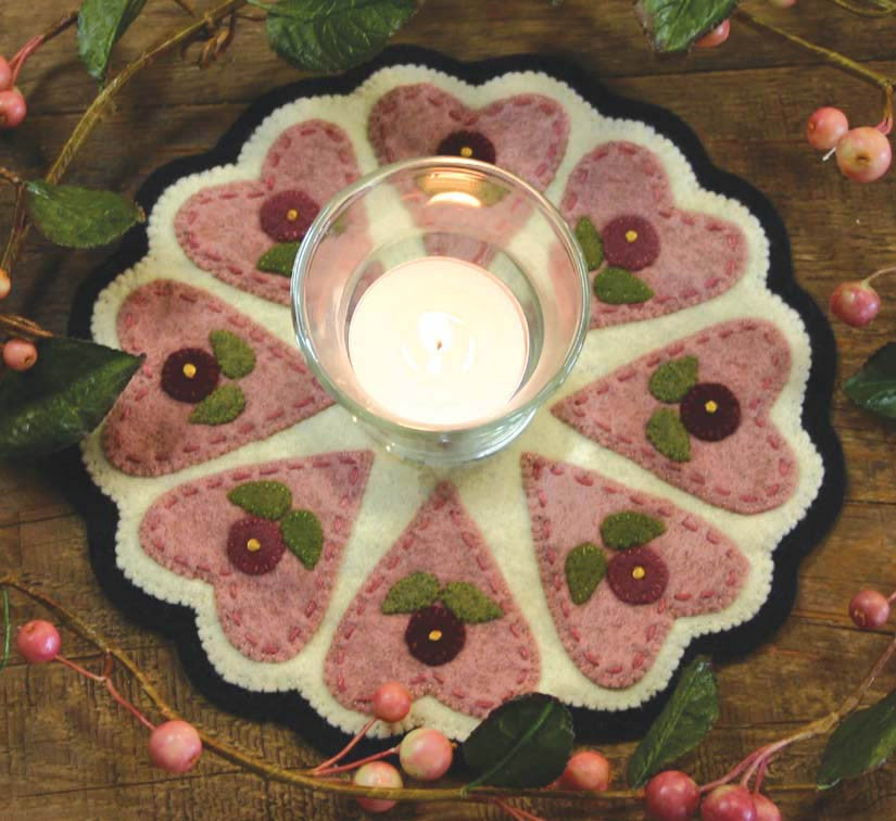 Kit Candle Mat Hearts and Flowers