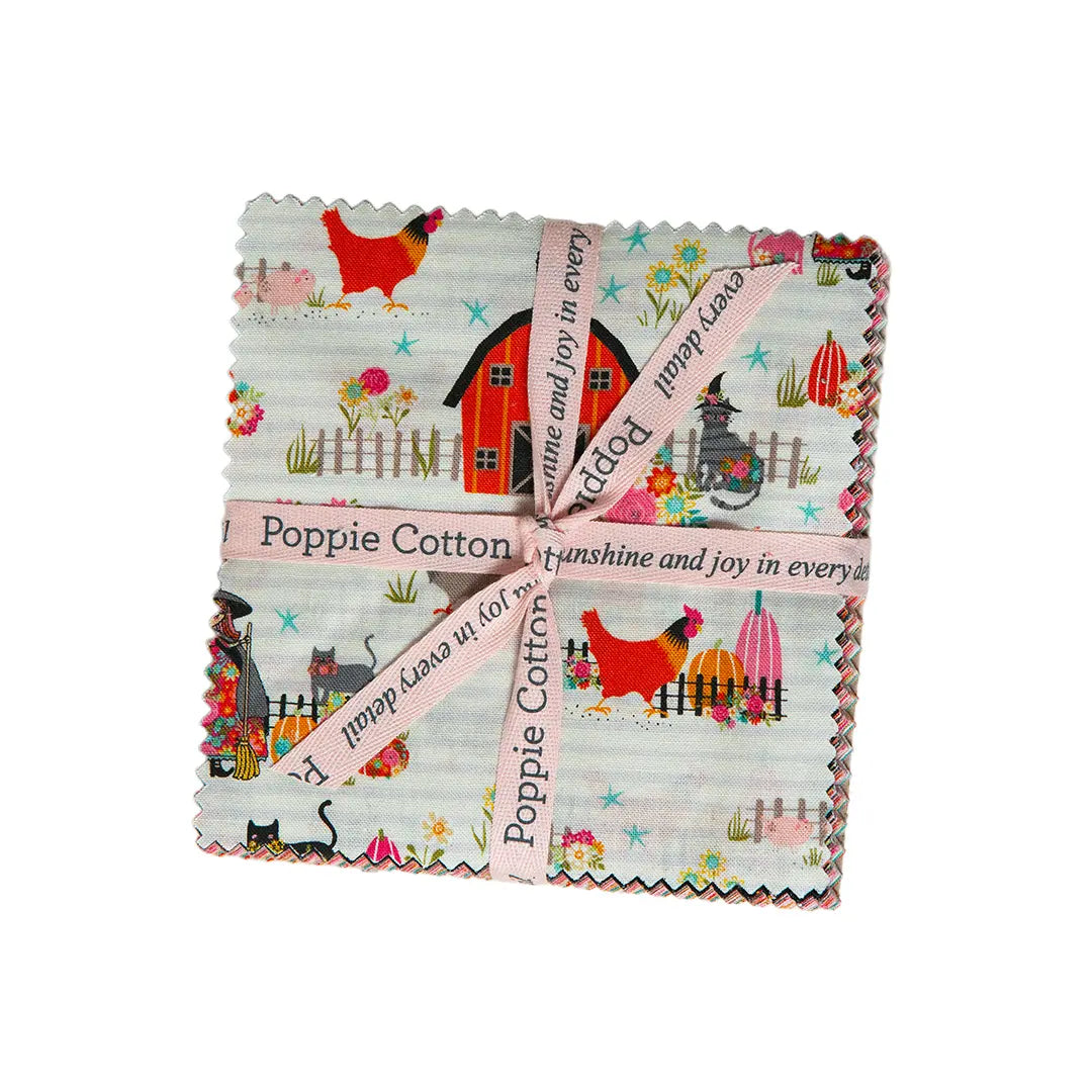 Kitty Loves Candy Poppie Cotton 5" Squares Poppie Cotton