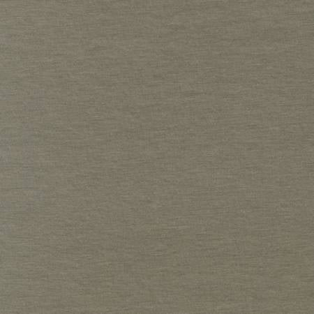 Robert Kaufman cotton jersey knit solid fabric in Taupe, 58 inches wide