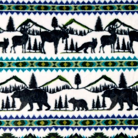 Shannon Fabrics Luxe Cuddle Trailhead minky fabric in Loden