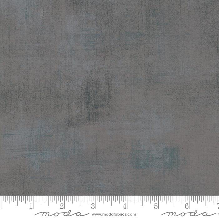 Grey Turquoise Grunge Basics Medium Grey 44"/45" Per Yard Moda Fabrics & Supplies
