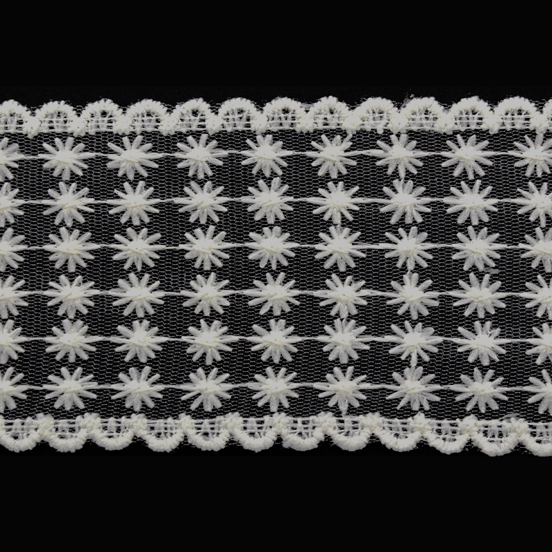 Lace Trimming - 3-Inch Width (10 Yard Roll) - BFL-101-24 Ivory