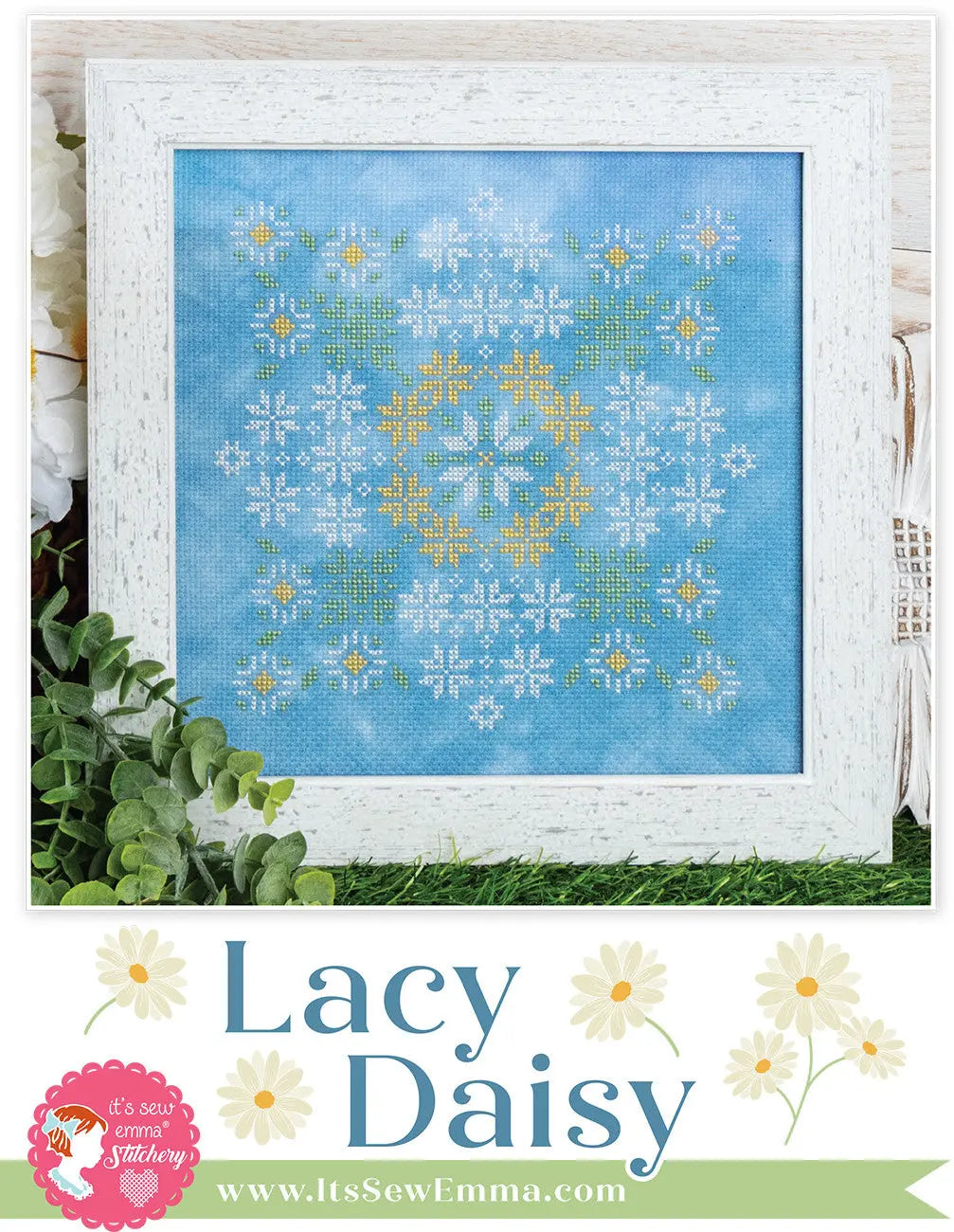 Lacy Daisy Cross Stitch Pattern - Linda's Electric Quilters