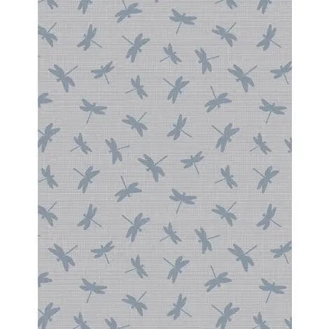 Lake Retreat - Dragonfly Toss - Gray 44" / 45" Fabric Per Yard The Fabric Company